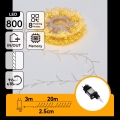 Aigostar - LED Cadena de luces navideñas para exterior 800xLED/8 funciones 23m IP44 blanco cálido