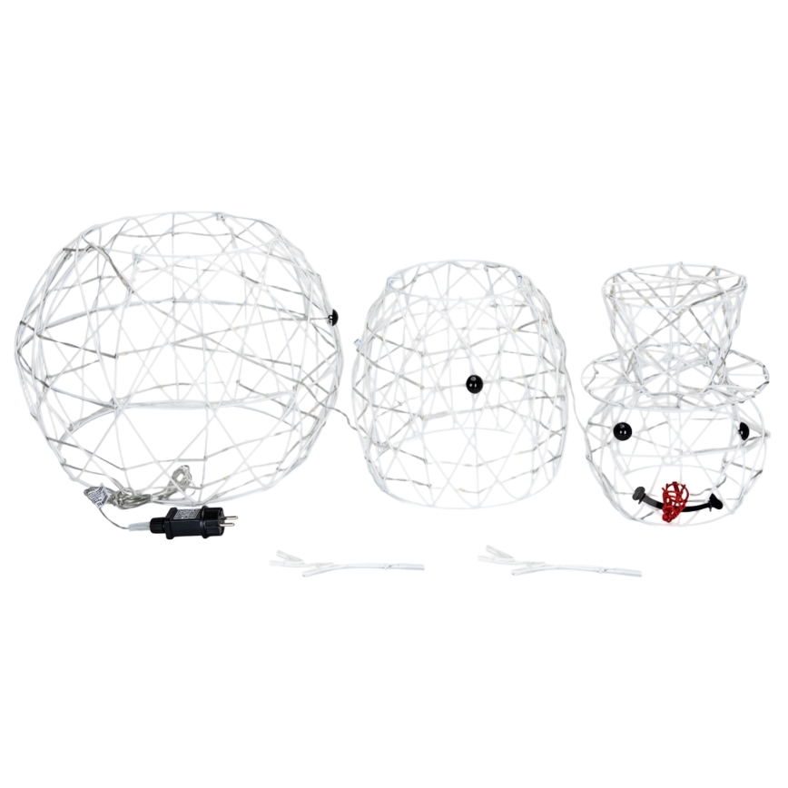 Aigostar - Decoración navideña LED para exterior / 3,6W / 31 LED / 230V / 2700K / 90 cm / IP44 / Muñeco de nieve