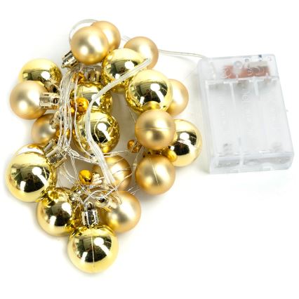 Aigostar - Cadena de luces LED 20xLED/3xAA 2 m blanco cálido