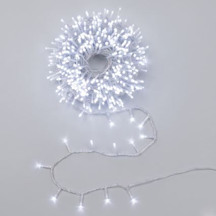 Aigostar - LED Guirnalda navideña para exterior 200xLED/8 funciones 13m IP44 blanco frío