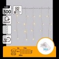 Aigostar - LED guirnalda navideña para exterior 300xLED/8 funciones 18x0,4m IP44 blanco cálido