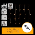 Aigostar - LED Guirnalda para exterior 200xLED/8 funciones 10x0,4m IP44 blanco cálido
