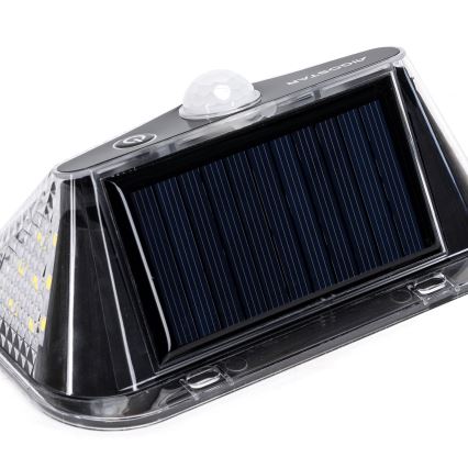 Aigostar - Luminaria solar LED con sensor LED/3,7 V 6500 K 500 mAh IP65 negra