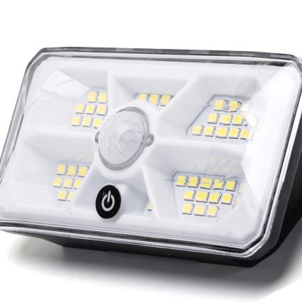 Aigostar - Lámpara solar LED con sensor LED/3,7V 6500K 500 mAh IP65 negra