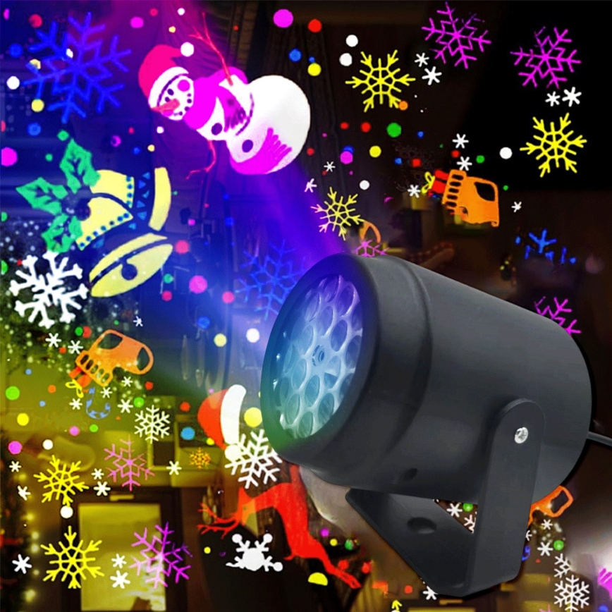 Aigostar - LED Proyector navideño de copos de nieve LED/5W/230V multicolor