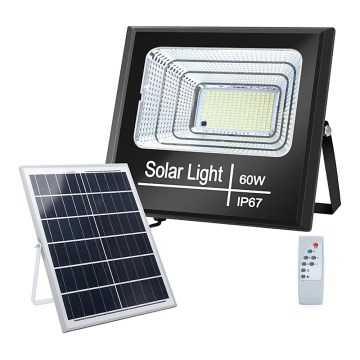 Aigostar - LED Proyector solar regulable LED/60W/3,2V 2000 mAh IP67 + control remoto