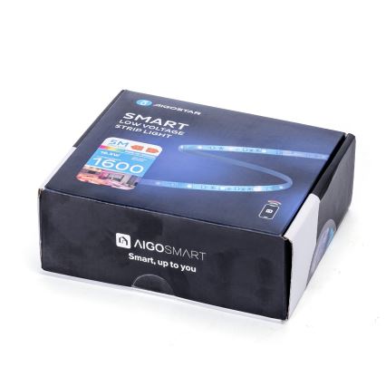 Aigostar - LED RGB Tira regulable 6,5m LED/16,5W/12/230V 3000K Wi-Fi