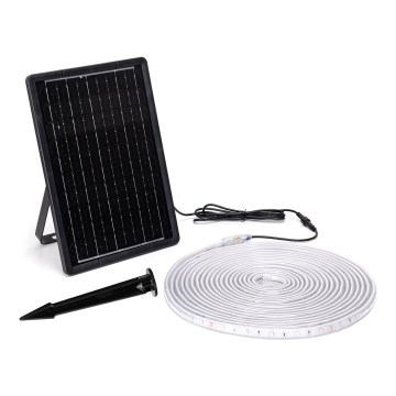Aigostar - LED RGB Tira solar regulable LED/10W/3,2V 10 m IP65 8000 mAh + control remoto