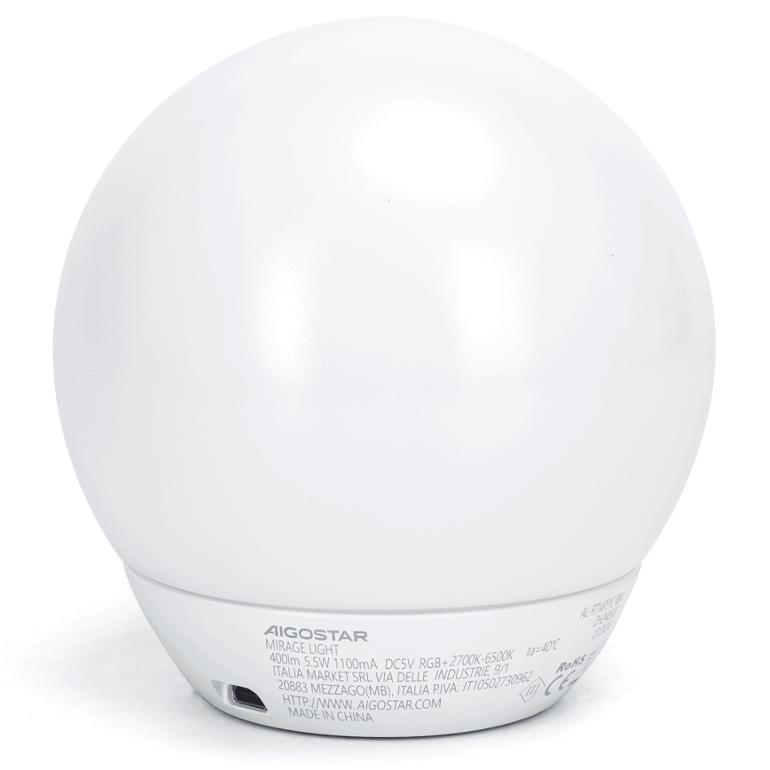 Aigostar - LED RGBW Lámpara de mesa regulable LED/5,5W/5V Wi-Fi + control remoto