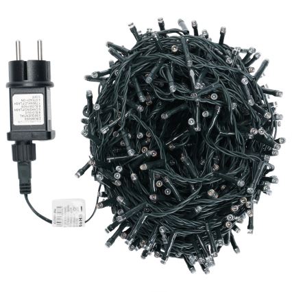 Aigostar - Cadena de luces navideñas LED RGBY para exteriores 600xLED/8 funciones 30 m IP44