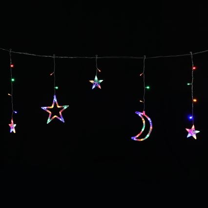 Aigostar - Guirnalda navideña LED solar 120xLED/8 funciones 3x0,6 m 500 mAh IP65 multicolor