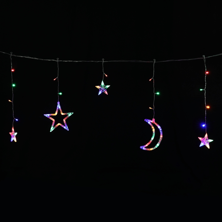 Aigostar - Guirnalda navideña LED solar 120xLED/8 funciones 3x0,6 m 500 mAh IP65 multicolor