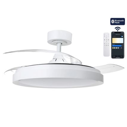 Aigostar - Ventilador de techo LED regulable LED/50W/230V 2700–6500K Ø 106cm blanco + mando a distancia