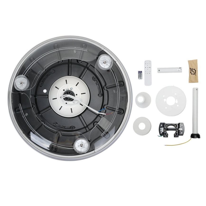 Aigostar - Ventilador de techo LED regulable LED/50W/230V 2700–6500K Ø 106cm blanco + mando a distancia