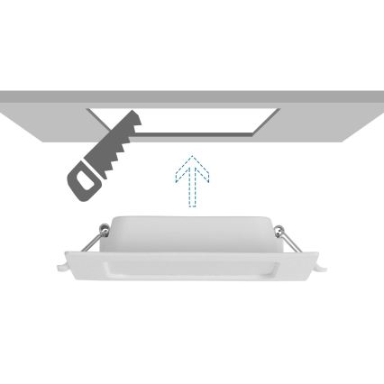 Aigostar - Luminaria empotrable LED/9W/230V 4000K 14,5x14,5 cm blanco