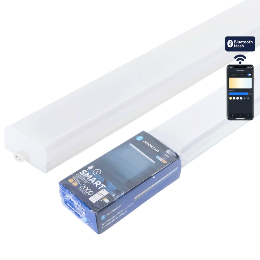 Aigostar - Luminaria LED regulable tipo fluorescente MESH LED/18W/230V 3000-6500K