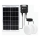 Aigostar - Luminaria solar LED 2x LED/35W/12V 6000 mAh 6500K IP65 Ø 16,8 cm + control remoto