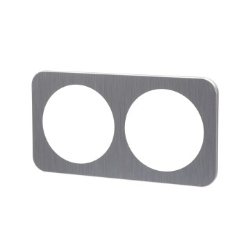Aigostar - Marco doble de aluminio plateado