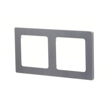 Aigostar - Marco doble de aluminio plateado