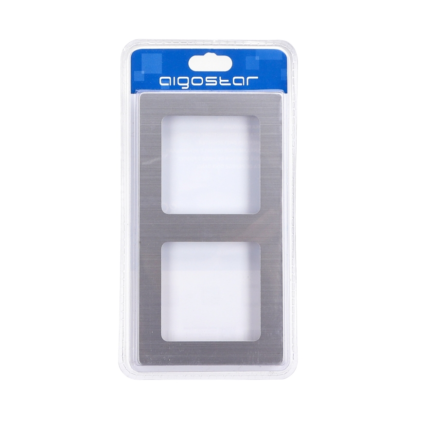 Aigostar - Marco doble de aluminio plateado