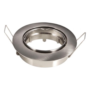 Aigostar - Marco para foco empotrado GU10 Ø 8,2 cm cromo mate