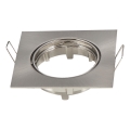 Aigostar - Marco para luminaria empotrada GU10 8,2x8,2 cm cromo mate