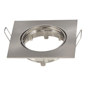 Aigostar - Marco para luminaria empotrada GU10 8,2x8,2 cm cromo mate