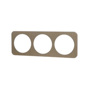 Aigostar - Marco triple de aluminio dorado