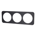 Aigostar - Marco triple de aluminio negro