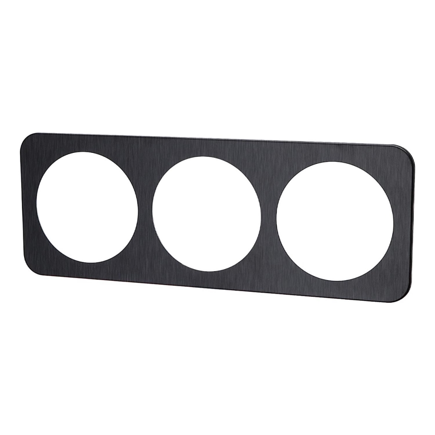 Aigostar - Marco triple de aluminio negro