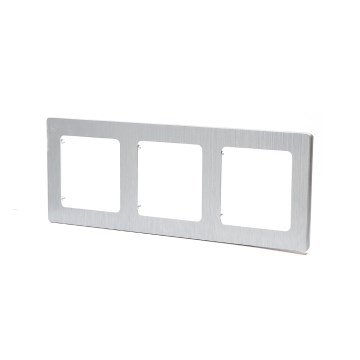 Aigostar - Marco triple de aluminio plateado