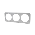 Aigostar - Marco triple de aluminio plateado
