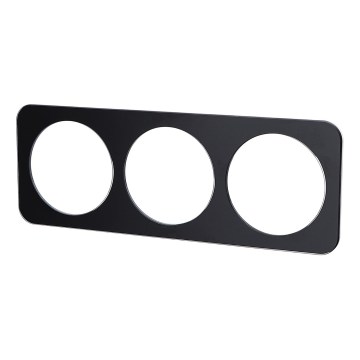 Aigostar - Marco triple de cristal negro