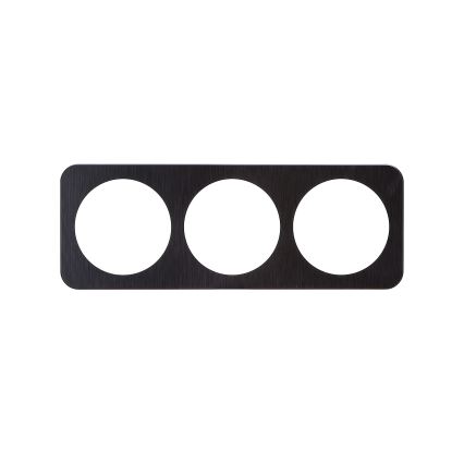 Aigostar - Marco triple de aluminio negro