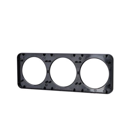 Aigostar - Marco triple de aluminio negro