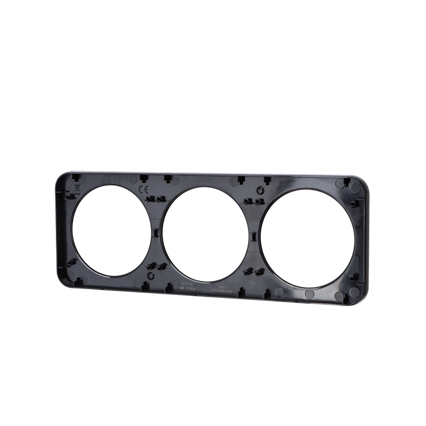 Aigostar - Marco triple de aluminio negro