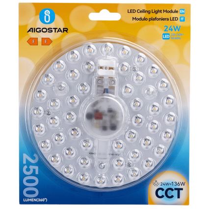 Aigostar - Módulo LED magnético/24W/230V 3000/4000/6500K