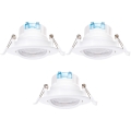 Aigostar - Pack de 3 downlights empotrables LED/5W/230V/3000K Ø 8,5 cm blancos