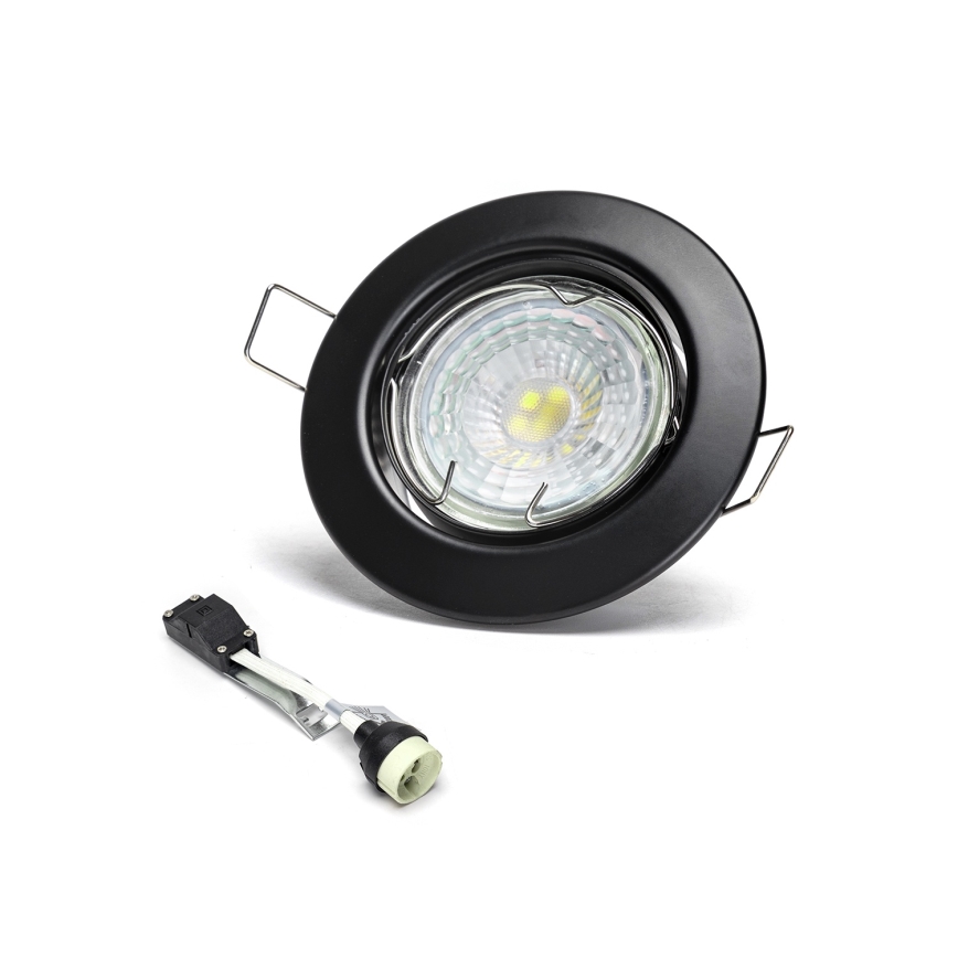 Aigostar - Pack de 3 luminarias empotrables LED 1xGU10/4,5W/230V 6500K negro