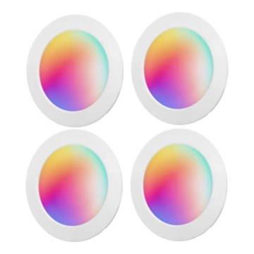 Aigostar - Pack de 4 downlights empotrables LED RGBW regulables MESH LED/18W/230V 2700K-6500K Ø 23 cm