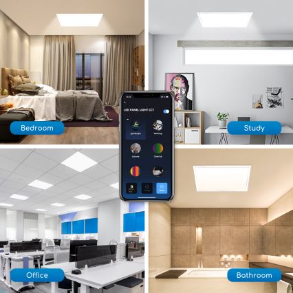 Aigostar - Panel empotrable LED regulable 32W/230V Wi-Fi 60x60 cm