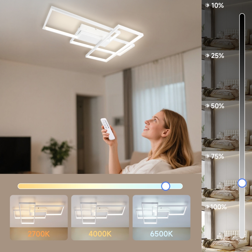 Aigostar - Plafón LED regulable LED/38W/230V 2700-6500K + control remoto