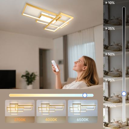 Aigostar - Plafón LED regulable LED/38W/230V 2700-6500K + control remoto