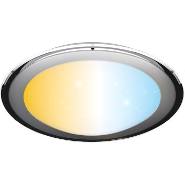 Aigostar - Plafón LED regulable LED/60W/230V 2700-6500K Ø 52,7 cm cromo + mando a distancia