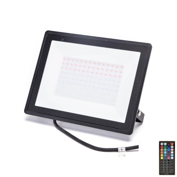 Aigostar - Proyector LED RGB regulable LED/100W/230V IP65 + mando a distancia