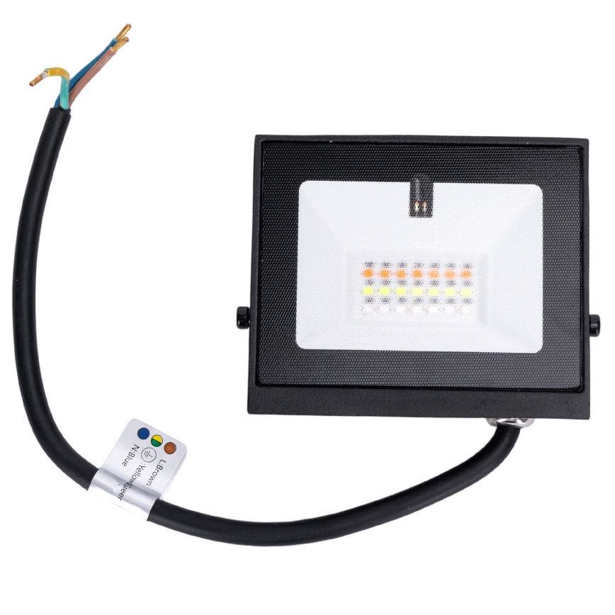 Aigostar - Proyector LED RGB regulable LED/20W/230V IP65 + mando a distancia