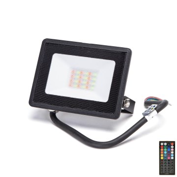 Aigostar - Proyector LED RGBW regulable LED/20W/230V IP65 + mando a distancia
