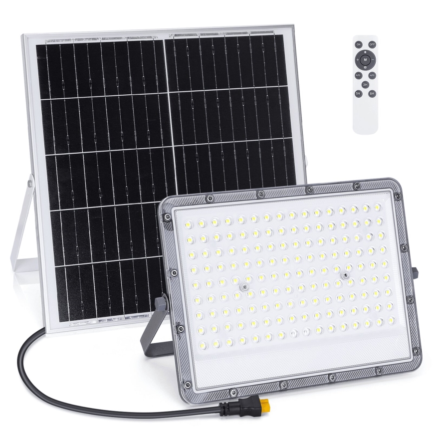 Aigostar - Reflector solar LED regulable LED/200W/3,4V 20000 mAh IP65 + mando a distancia