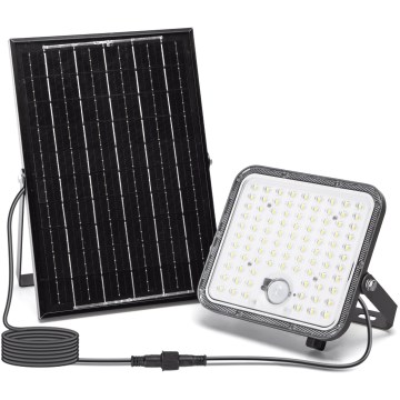 Aigostar - Proyector solar LED regulable con sensor LED/120W/3,4V 6500K IP66 8000 mAh + mando a distancia