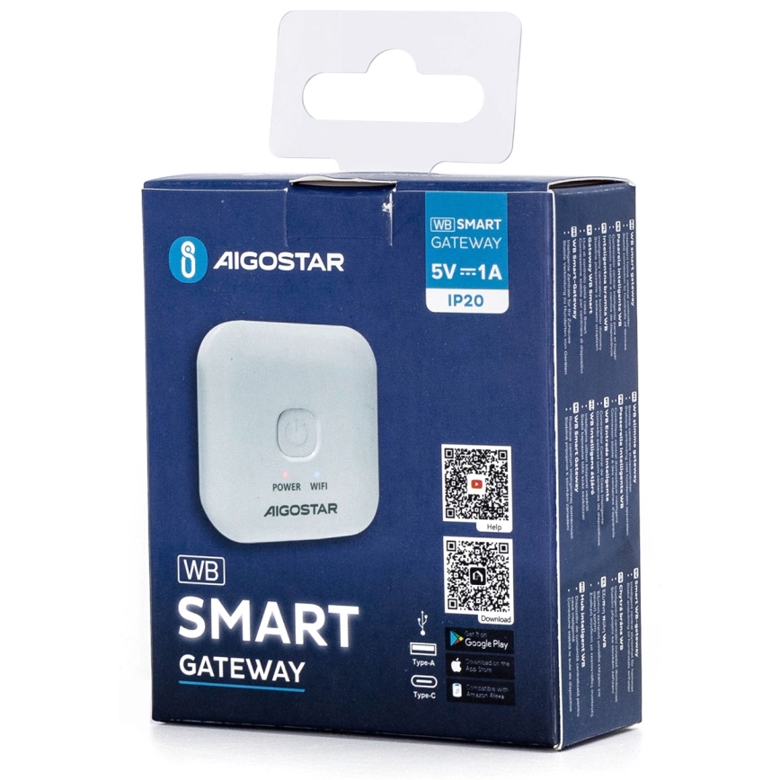Aigostar - Puerta de enlace inteligente 5V Wi-Fi
